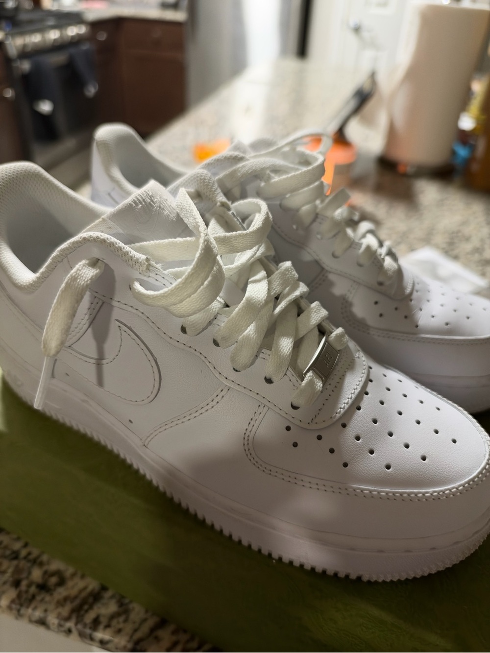 Nike Men’s White Low-Top Leather Sneakers